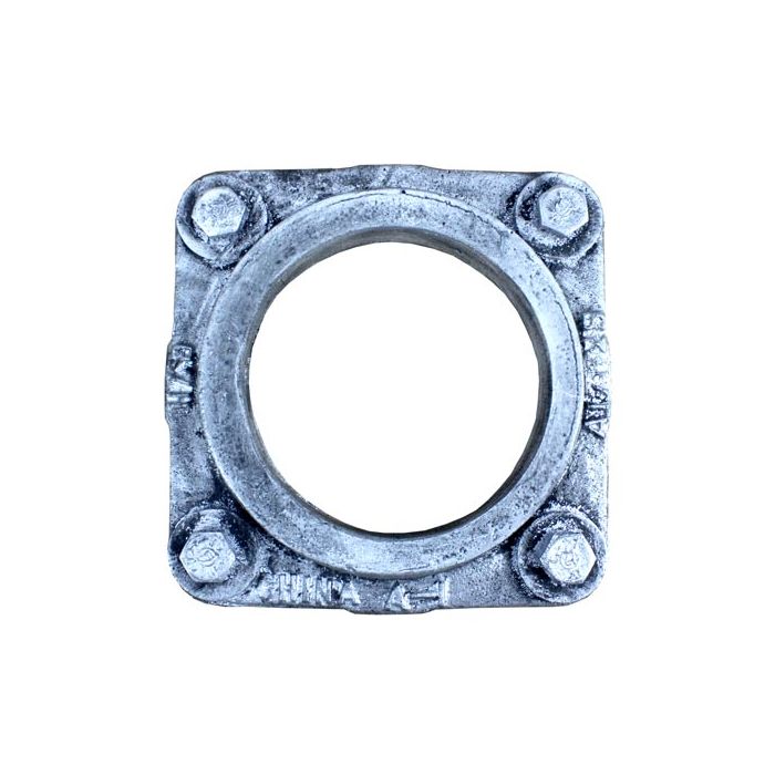 4" Pipe Square Flange - Silver