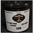 1 1/4" Bolt Head & Washer - 100 Pack