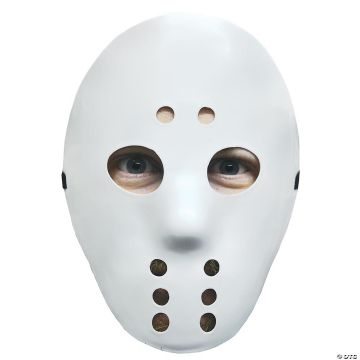 Adults White Plastic Hockey Mask
