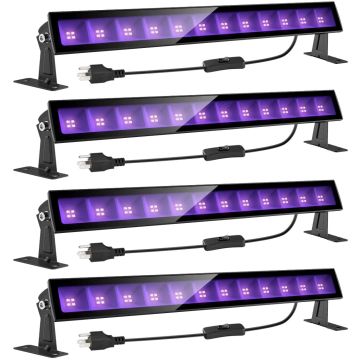 24W LED Black Light Bar (4-pack)