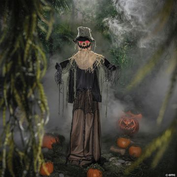 5 Ft. 10 3/4" Animated Rising Scarecrow Halloween Decoration