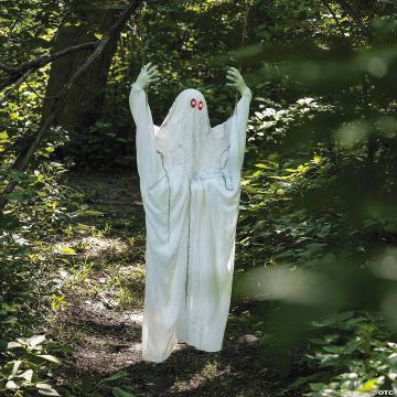 5 Ft. 1/4" Light-up Life-size Ghost On A Swing Halloween Decoration
