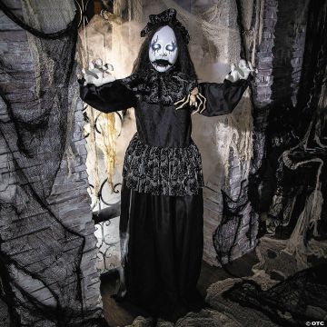 5 Ft. 2 3/4" Animated Standing Gothic Bride Halloween Decoration