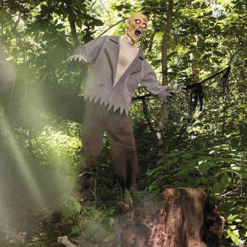 6 Ft. Animated Standing Zombie Halloween Decoration