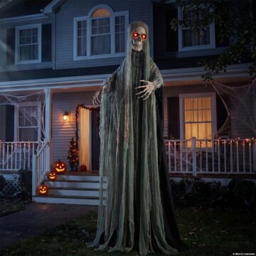 7 Ft. Animated Light-up Standing Swaying Skeleton Reaper With Sound