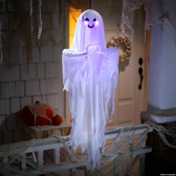 47" Light-up Hands In Heart Shape Hanging Talking Ghost