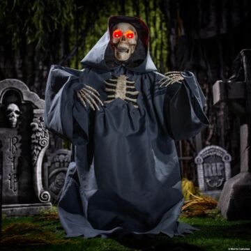 25" Animated Light-up Raising Groundbreaker Skeleton Reaper
