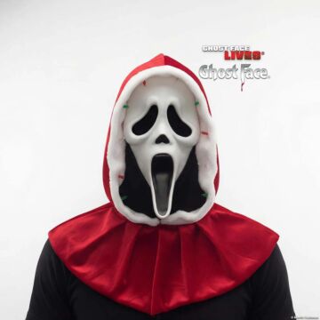Adults Ghost Face® Full Face Mask With Light-up Christmas Hood