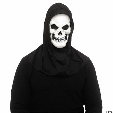 Adults Glow-in-the-dark Skull Mask With Shroud