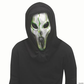Adults Alien Spawn™ Bleeding Full Mask With Black Shroud - One Size