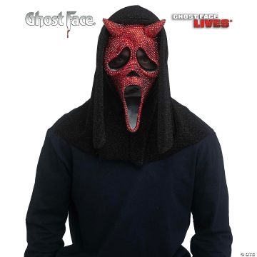 Adults Ghost Face<sup>®</sup> Red Rhinestone Bling Devil Face Full Mask - One Size