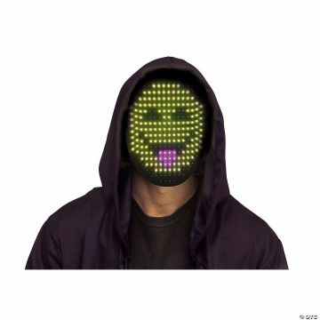 Adults Light-up Led Face Swap Digital Mask