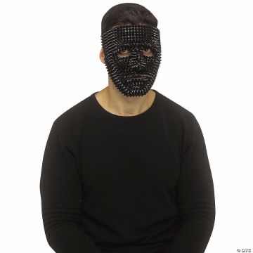 Adults Blank Black Spikes Full Face Mask
