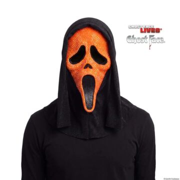 Adults Ghost Face® Orange Bling Full Face Mask - One Size