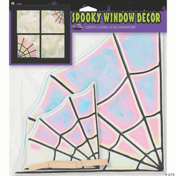 Iridescent Spooky Window Webs