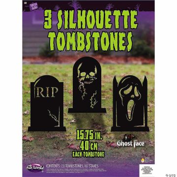 Ghost Face® Silhouette Tombstones Set Of 3