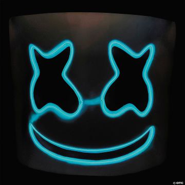 Kids Marshmello Light-up El Wire Half Mask