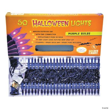 50-count Ul Purple Halloween String Lights