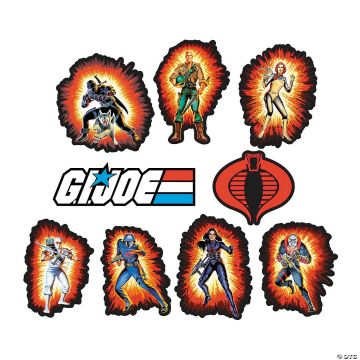 8 Pc. G.i. Joe™ Characters & Logo Cutout Wall Decorations