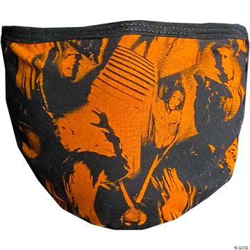 Adults Halloween™ (1978) Collage Black & Orange Reusable Ppe Face Mask