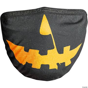 Adults Halloween™ Pumpkin Black & Orange Reusable Ppe Face Mask
