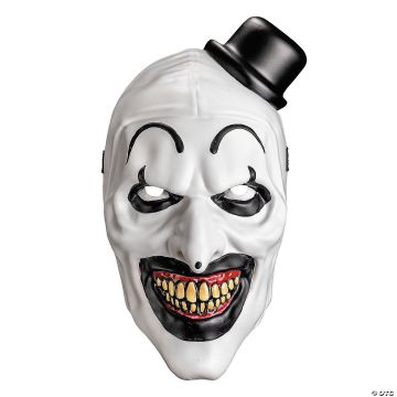 Adults Terrifier 2™ Art The Clown Retro Plastic Mask - One Size