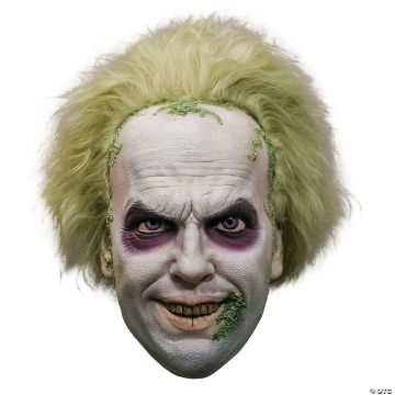 Beetlejuice™ Deluxe Beetlejuice Overhead Plastic Mask With Hair - One Size