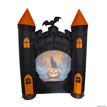Animat3d Inflatable Haunted Castle Animated Light-up With Sound Outdoor