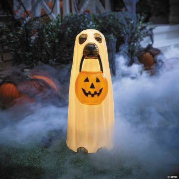 23 1/4" Light-up Ghost Dog Blow Mold With C7 Led Halloween Decoration