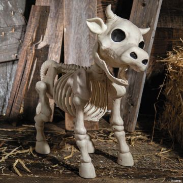 23" Standing Cow Skeleton Halloween Decoration