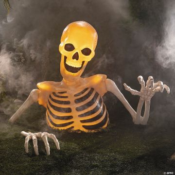 4 Ft. Light-up Groundbreaker Skeleton Halloween Decoration