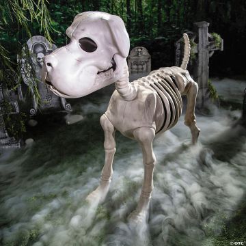 4 Ft. Standing Dog Skeleton Halloween Decoration