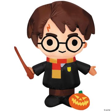 38" Airblown® Inflatable Harry Potter™ Harry Potter With Jack-o'-lantern Halloween Outdoor Yard Decoration