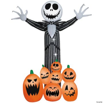 9 Ft. Airblown Inflatable Giant Animated Jack Skellington Halloween Yard Decoration