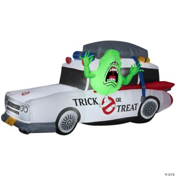 84" X 42" Airblown® Blowup Inflatable Ghostbusters™ Ecto-1 With Slimer Halloween Outdoor Yard Decoration