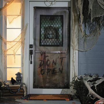71" Asylum Door Cover Halloween Decoration