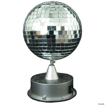 Mirror Ball With Led Base