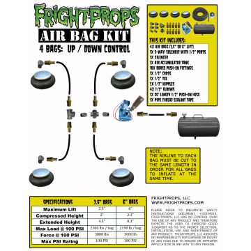 Air Bag Kit:  2.5" Lift -  4 Bags  - UP:DOWN Motion