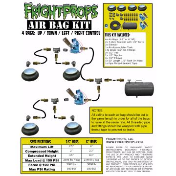 Air Bag Kit:  2.5" Lift -  4 Bags  - UP:DOWN:LEFT:RIGHT Motion