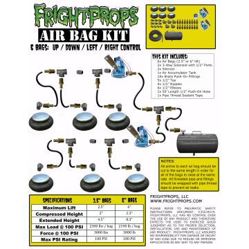 Air Bag Kit:  2.5" Lift -  6 Bags  - UP:DOWN:LEFT:RIGHT Motion