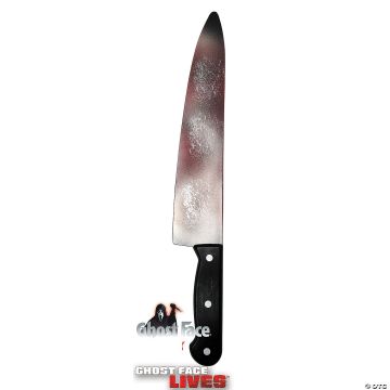 15" Scream™ Ghost Face® Bloody Butcher Knife