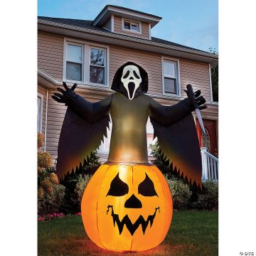 6' Ghost Face<sup>®</sup> Pumpkin Lawn Inflatable Decoration