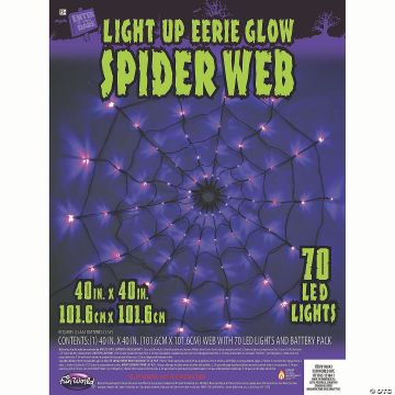 PURPLE LIGHT UP SPIDER WEB