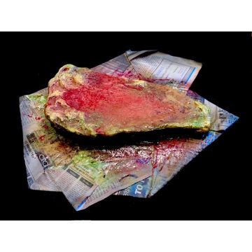 Rotted Beef Flank Meat on Paper