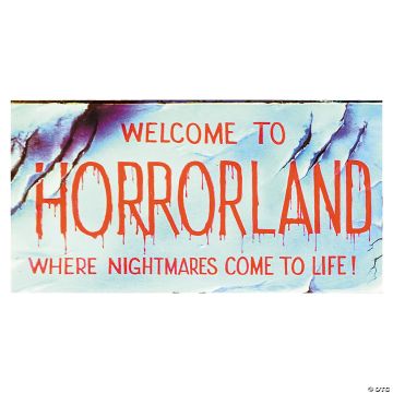 HORRORLAND WOOD SIGN