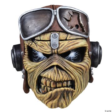 Iron Maiden Aces High Eddie Latex Mask  - One Size