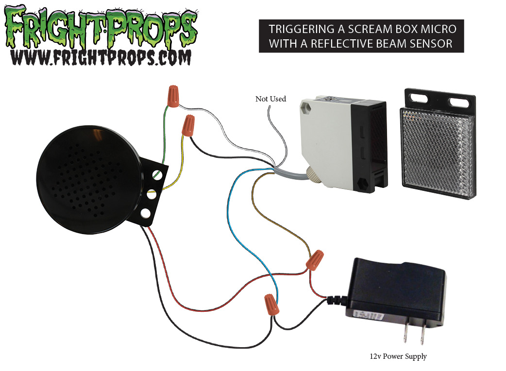 Triggering a Scream Box Micro with a Reflective Beam Sensor