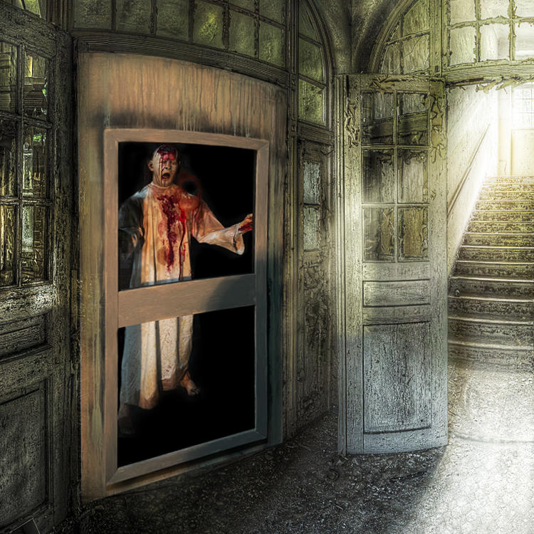 Psycho Window Banger : Poison Props Animatronic Prop