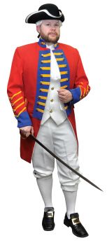 Men's British Revolution Officer Uniform - Adult Small