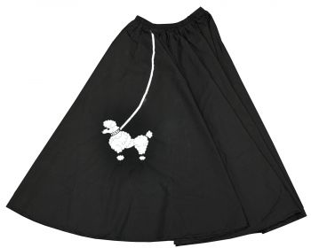 Women's Poodle Skirt - Black - Adult OSFM